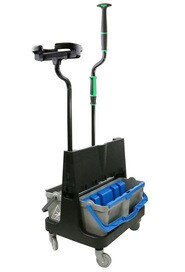 OMNICLEAN Double Bucket Cart for Microfiber Pads #UN0CLBK2000