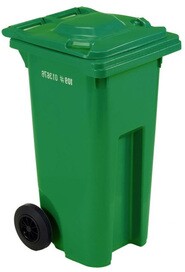 Bac roulant pour le recyclage 120L #NI60211A5VER