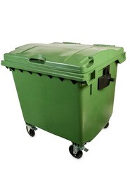 Bac roulant pour la collecte des déchets ou du recyclage 1100L #NI067043VER