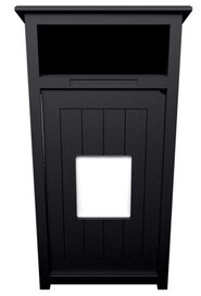 AURA Poubelle extérieure avec panneau d'affichage 32 gal #BU171009000