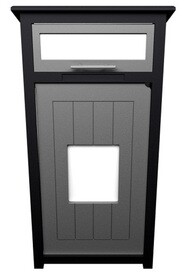 AURA Outdoor Waste Container with Flat Door 32 Gal #BU105307000