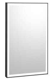 B-167 Miroir rectangulaire à cadre noir avec rétroéclairage DEL #BO1672436NO