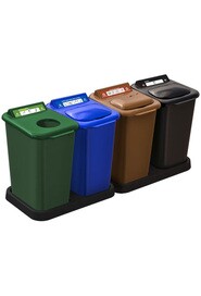 MOBILIA Îlot de récupération du recyclage à 4 voies 26L #NIMO264P100