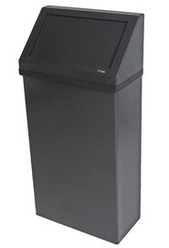 303-NL Poubelle murale avec couvercle battant 13 gal #FR303NLBLK0