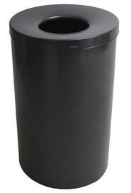 310 Round Stainless Steel Waste Container with Lid 33 gal #FR310BLK000