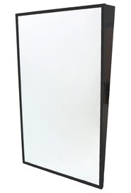 Miroir en angle fixé avec cadre noir, 24" x 36" #FR9452436BL