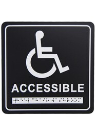 Pictogramme pour toilette anglais et braille #FR964BLK000