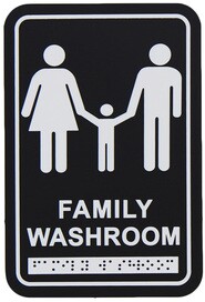 Pictogramme pour toilette familiale en braille #FR958BLK000