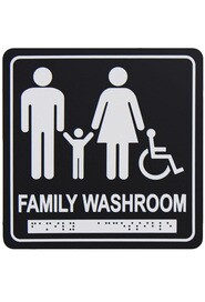 Pictogramme pour toilette familiale en braille #FR959BLK000