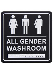 Pictogramme pour salle de bain genre neutre avec braille #FR965BLK000