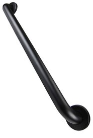 Barre d'appui en acier inoxydable antimicrobienne, noir #FR1001BLK18
