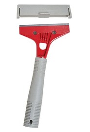 Grattoir à vitre 4" avec manhe en plastique et cappuchon de sécurité #M2WSSR01510