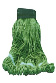 Synthetic Green Looped End Wet Mop Wide Band #CA020014VER
