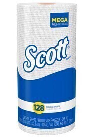 Scott Kitchen Roll Towels White 128 sheets #KC041482000