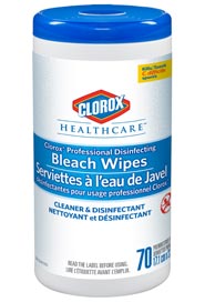 Lingettes désinfectantes chlorées CLOROX #CL001308000