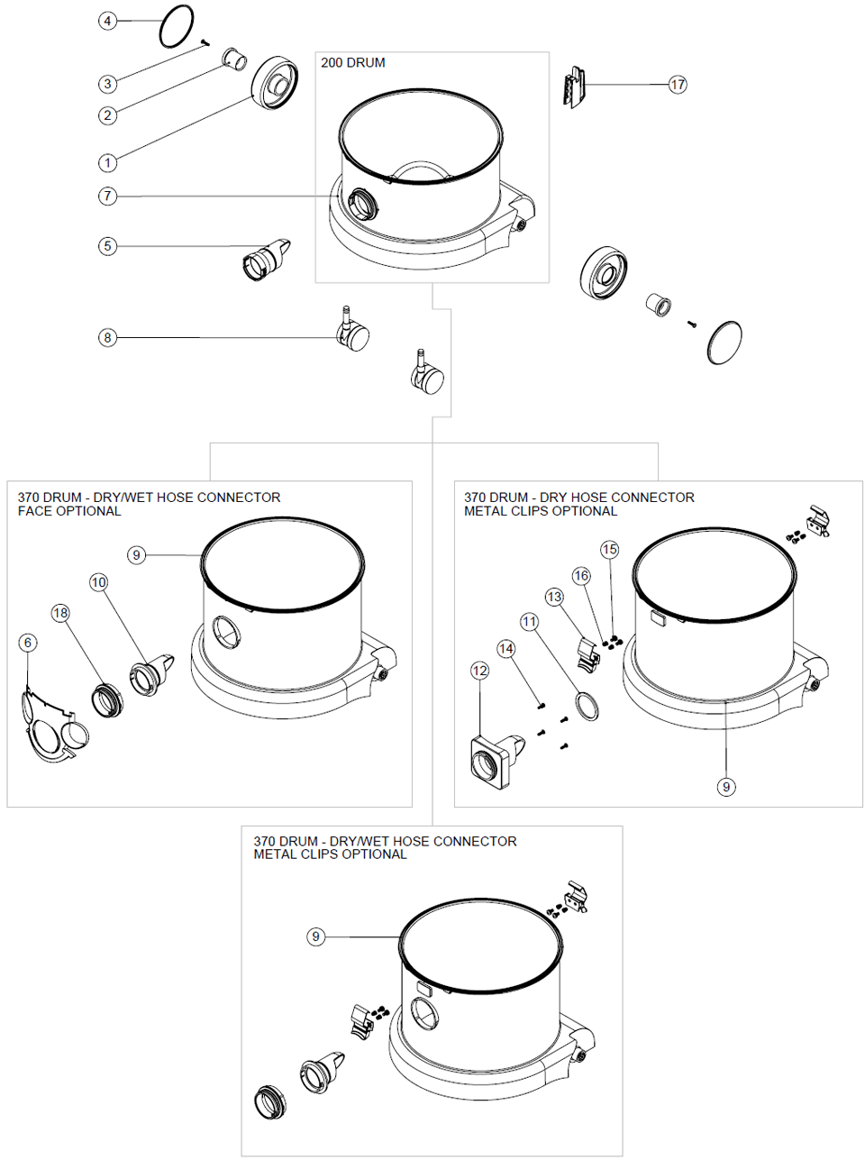 Spare Parts for Dry Vacuum PPR 240 HENRY 900766 | #NA900766000 | Québec | Lalema