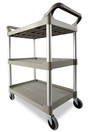 Utility Cart 3 Shelves 3424-88 with Swivel Casters #RB342488PLA