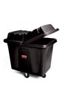 Chariot de buanderie cubique 8 pieds cubes Rubbermaid 4608, Couvercle vendu séparément #RB004608NOI