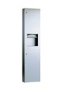 Half Wall Built-in 55'' Paper Dispenser and Waste Receptacle Combo Unit Bobrick B-38032 TRIMLINE #BOB38032000