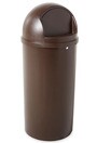 816088 MARSHAL Poubelle ronde avec couvercle 15 gal #RB816088BRU