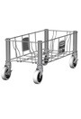 SLIM JIM Stainless Steel Dolly for Waste Containers Slim Jim #RB196846800