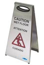 Stainless Steel Wet Floor Sign #FR001119000