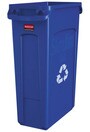 SLIM JIM Poubelle de recyclage avec canaux de ventilation bleu 23 gal #RB354007BLE