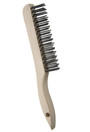 Brosse à fils d'acier trempé avec poignée arrondie - 4 rangées #AG099019000