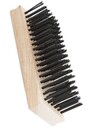 Brosse à fils d'acier trempé avec bloc rectangulaire rainuré #AG099020000