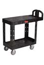 Utility Cart with 2 Flat Shelves 19" x 38" Rubbermaid 4505 #RB004505NOI