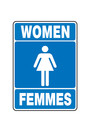Bilingual Restroom Signs Men and Women #TQSAX657000