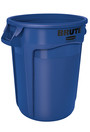 2643 BRUTE Poubelle de recyclage ronde bleu 44 gal #RB264360BLE
