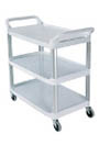 XTRA 4091 Utility Cart Open Side 3 Shelves #RB004091CRE