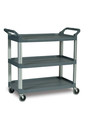 XTRA 4091 Utility Cart Open Side 3 Shelves #RB004091GRI