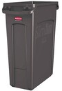 SLIM JIM Waste Container with Venting Channels 23 gal #RB195618700