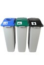 WASTE WATCHER Recycling Station for Waste, Cans and Compost 69 Gal #BU100983000