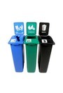 Trio contenants recyclage, compost et déchets Waste Watcher, Ouvert #BU101068000