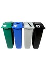 WASTE WATCHER Recycling Station 4-Stream 92 Gal #BU101077000