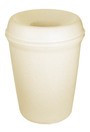 9058 ATRIUM Round Waste Container with Lid 35 gal #RB009058BEI