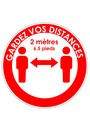 Floor Stickers GARDEZ VOS DISTANCES #CV0COLLANT1