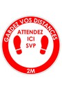 Floor Stickers GARDEZ VOS DISTANCES #CV0COLLANT2