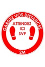 Floor Stickers GARDEZ VOS DISTANCES #CV0COLLANT2