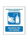 Pancarte "Désinfectez vos mains" pour station de distribution #DP007900969