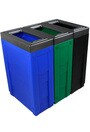 EVOLVE Station de recyclage pour déchets, canettes et papiers 69 gal #BU101286000