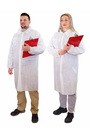 White Polypropylene Disposable Lab Coat #GL007718000
