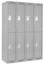 Bloc de 4 casiers à 2 niveaux Clean-LineMC en acier, assemblé #TQ0FJ158000
