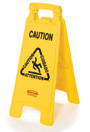 6112 Floor Safety Sign "Caution" Multilingual 2 Sided #RB006112000