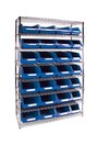 Heavy-Duty Wire Shelving Units with Storage Bins, 8 Tiers #TQ0RL831000