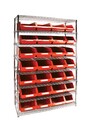Étagères robustes en treillis métallique avec bacs, Tiers 8 #TQ0RL834000