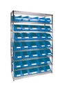 Heavy-Duty Wire Shelving Units with Storage Bins, 8 Tiers #TQ0RL827000